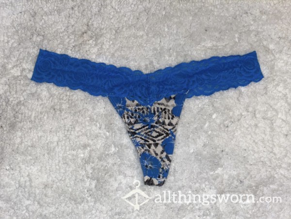 Blue Floral Lace VS Pink Thong