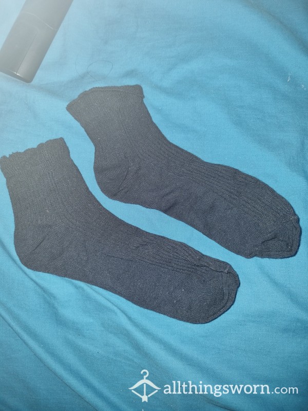 Brand New Frilly Black Socks