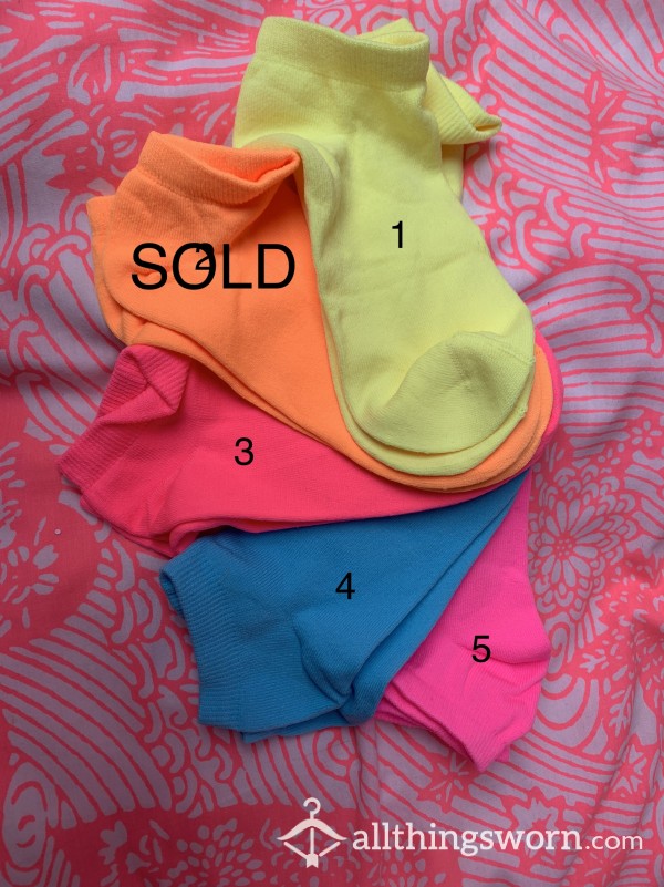 BRIGHT Themed Trainer Socks With 48 Hours Wear