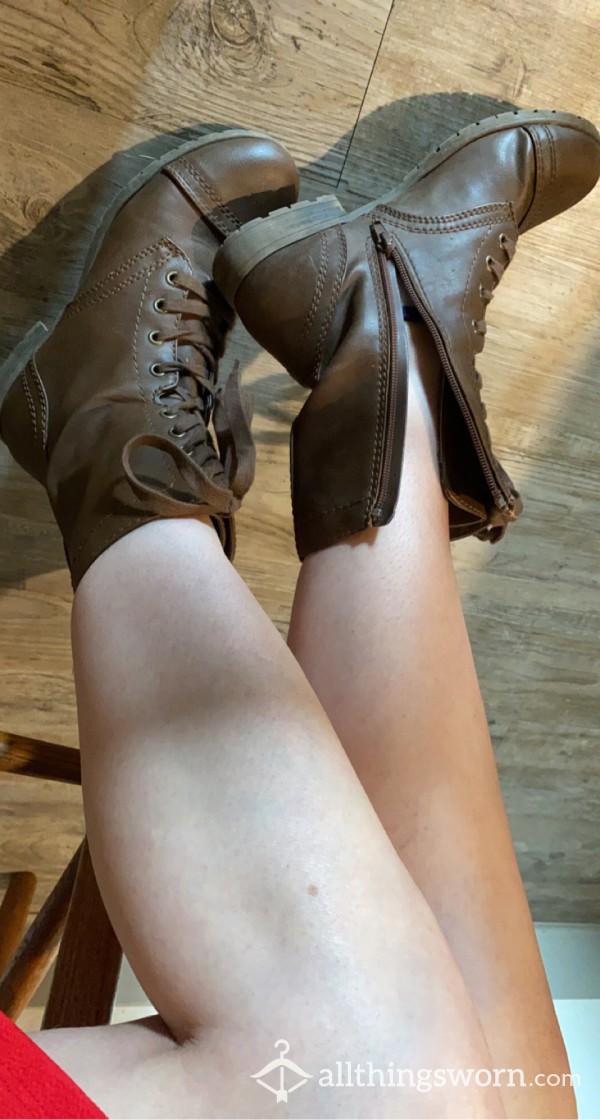 Brown Lace Up Boot Well Worn