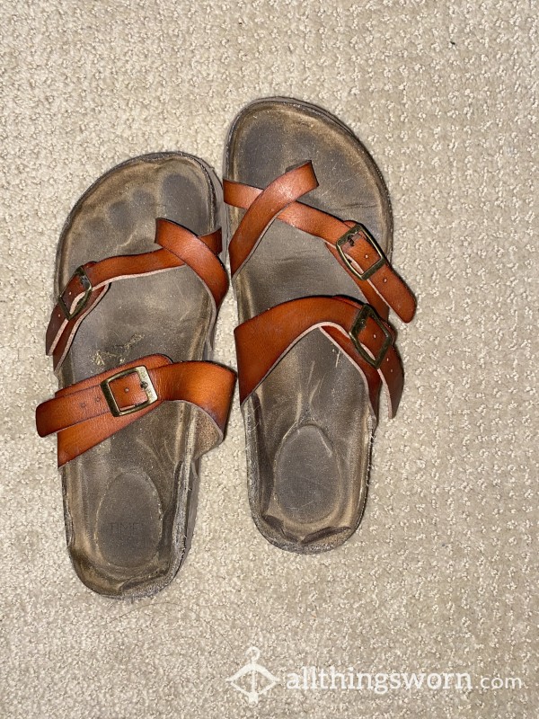 (SOLD) Brown Strappy Sandal - Sweaty, Stinky, Filthy