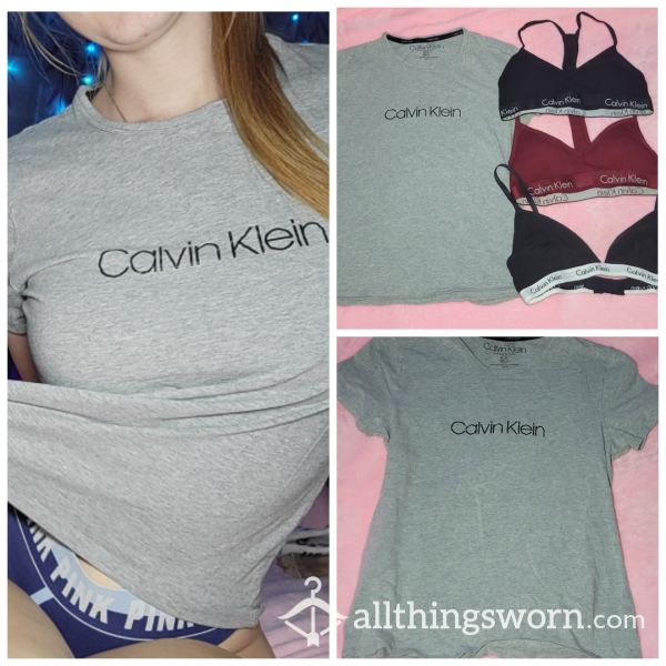 Calvin Klein Sleep Shirt In Size Small To Be Worn 3 Days W Shipping Included - Bras Available To Add On