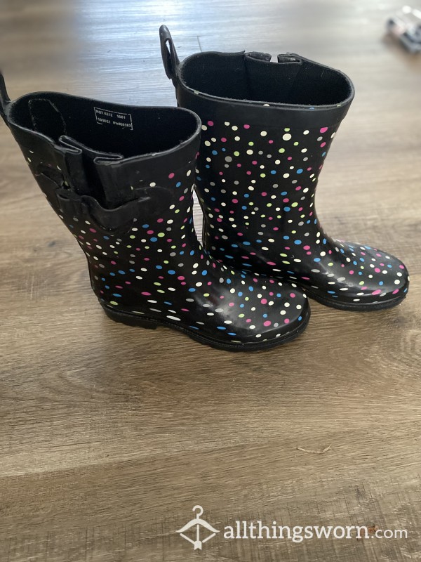 Capelli Rain Boots Polka Dot Size 7