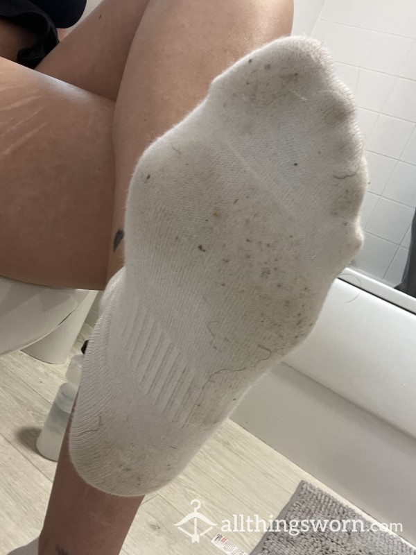 Cheesey White Ankle Socks