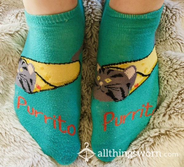 Cherished 10 Year Old Purrito Socks <3