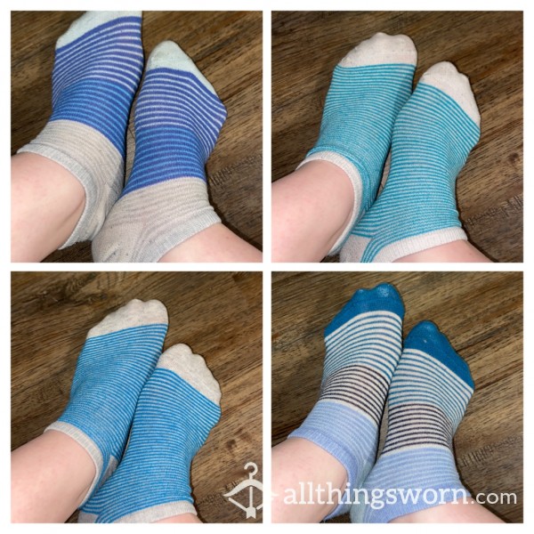 Colorful Striped Ankle Socks