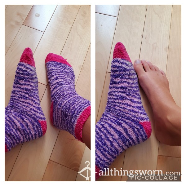 Comfy Warm Fluffy Worn Socks Size 8
