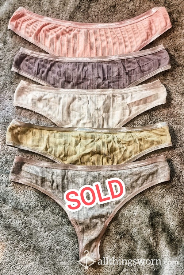 Cotton Thongs Available For Wear Includes 24hrs Of Wear And A Happy Ending Before Sending Them Off To You 😉