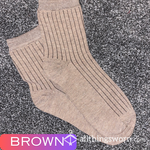 Crew Cut Brown Socks 🤎 1 Day Wear And 1 Workout Included
