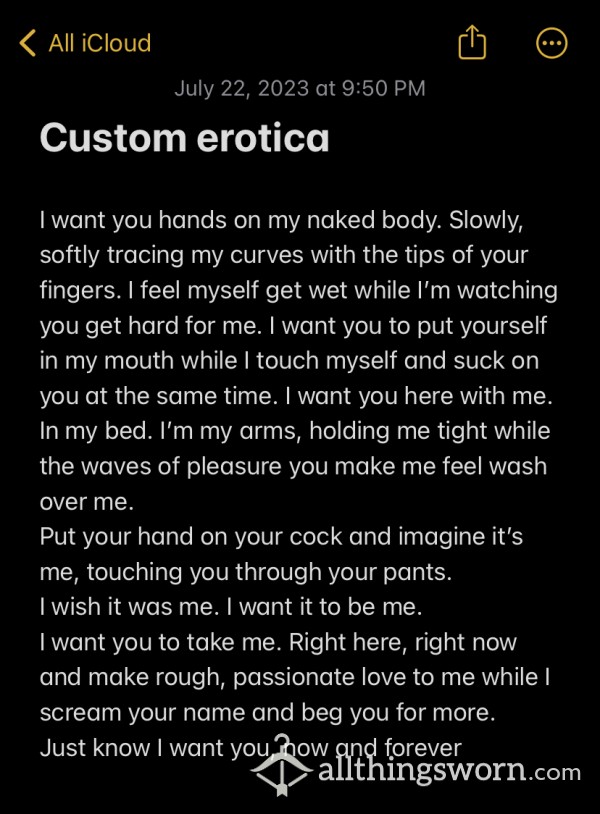 Custom Erotic Stories With Voice Or Video