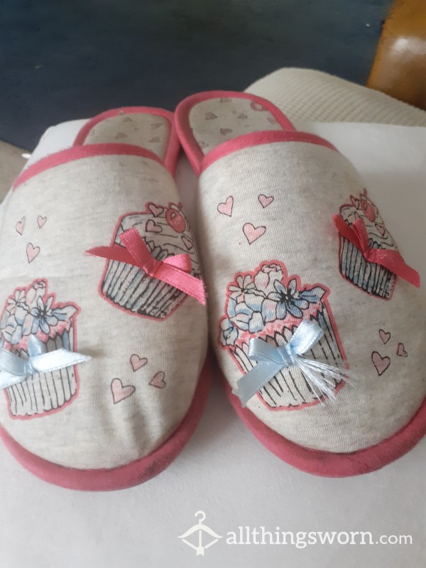 Cute Cup Cake Slippers Well Worn