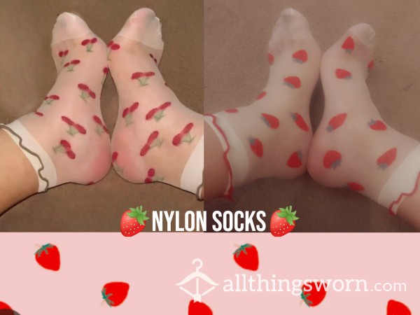 Cute Fruity Nylon Socks 🍓🍒