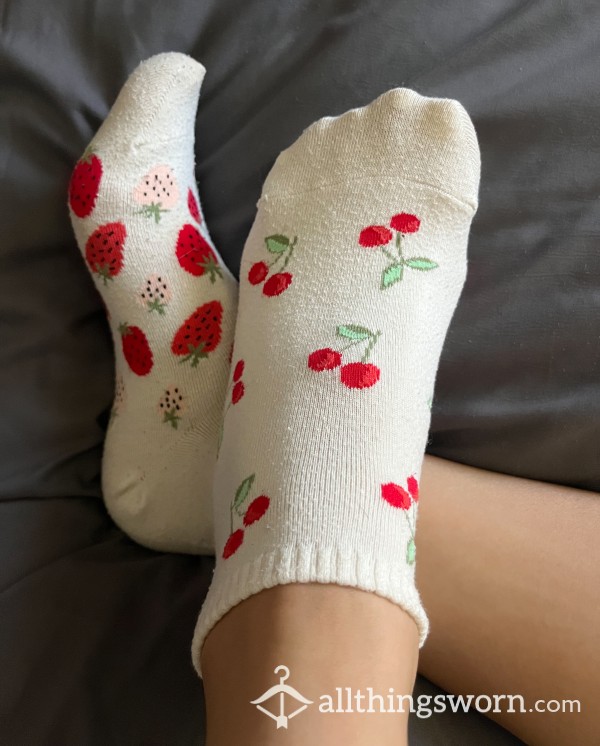 Cute Mismatched Socks 🍒🍓