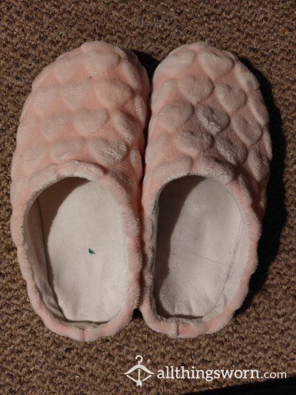 Cute Pink Heart Slippers