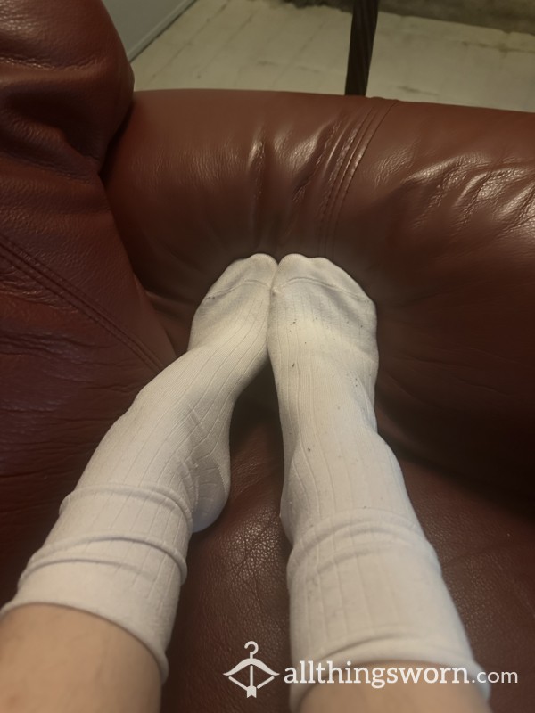 Dainty White Cotton Crew Socks