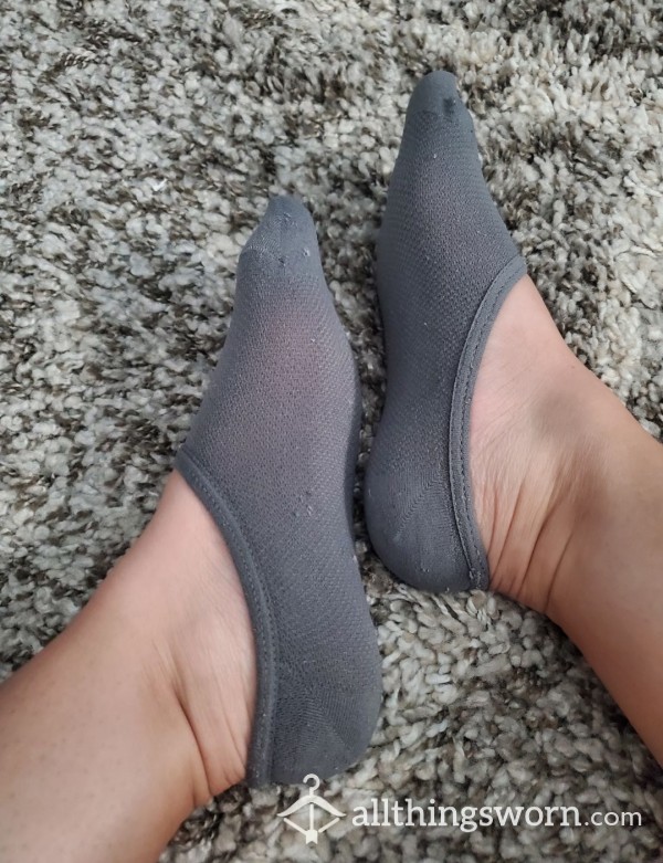 Dark Grey No Show Socks