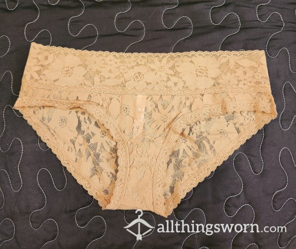 Dark Nude VS Lace Panties - All Lace With A Cotton Gusset