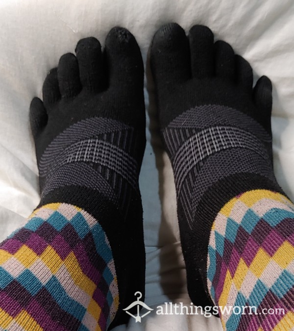 Old Black Injinji Toe Socks
