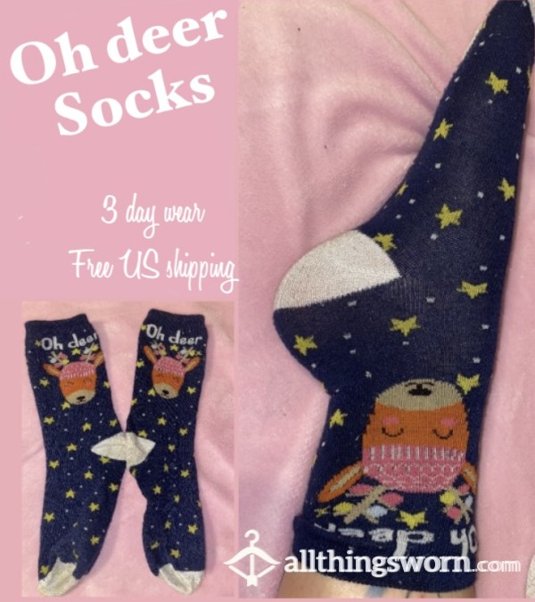 Deer 🦌 Socks. 3 Day Wear & Free US Shipping 🖤