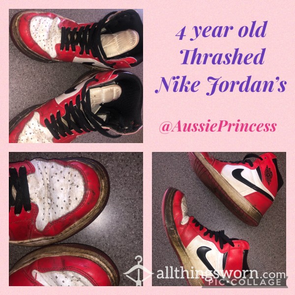 Destroyed Nasty Nike Jordan’s | 4 Years Old