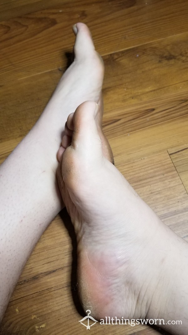 Dirty Feet & Calloused After A Day Of Chores