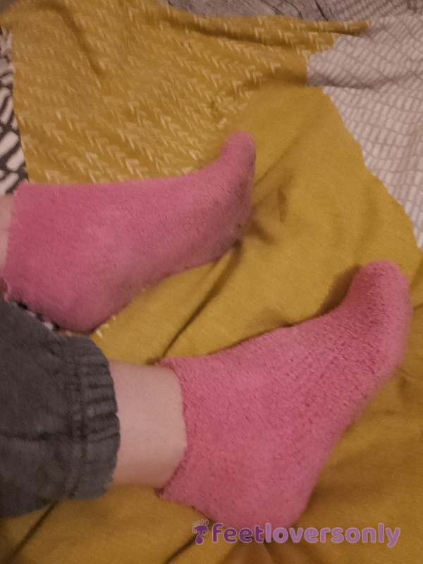 Dirty Fluffy Pink Socks
