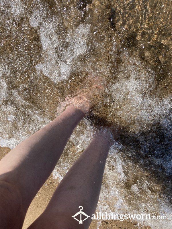 Dirty Naked Feet In The Surf