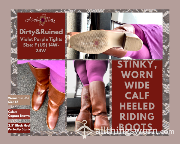 Dirty, Smelly Worn Riding Boots And Tights Bundle