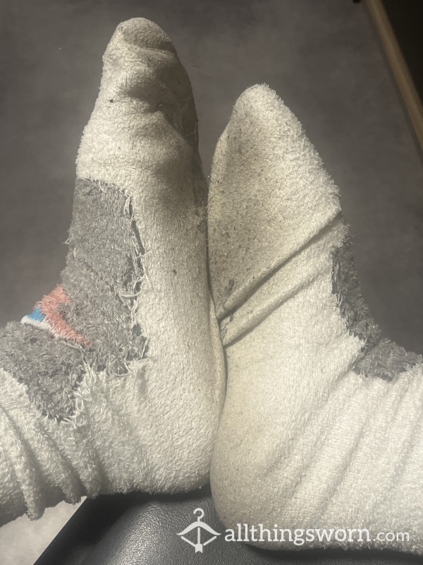 Dirty, Stinky Fluffy White Socks