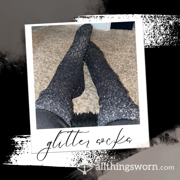 48hr Wear Dirty Well-Worn Glitter Fishnet Nylon Socks 🖤