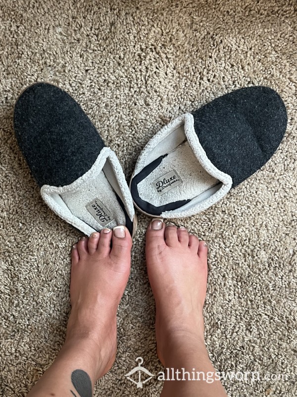 Dirty Well Worn House Slippers