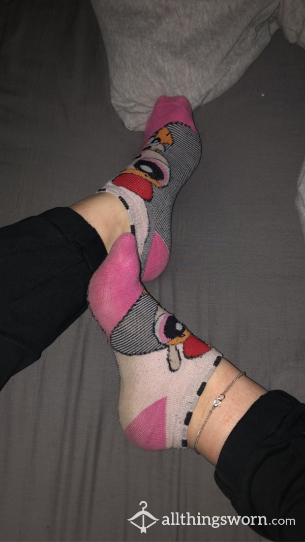 Dirty Worn Cute Powerpuff Girl Socks