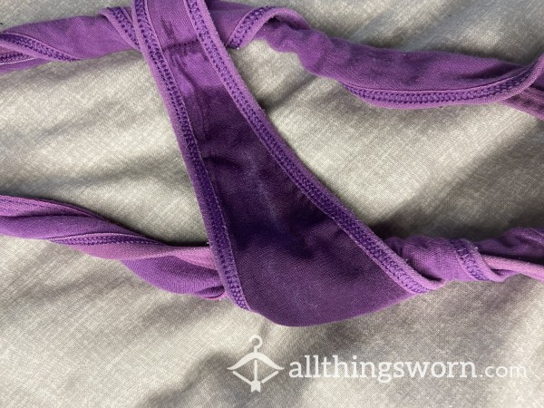 Dripping Wet Purple Thongs 😈