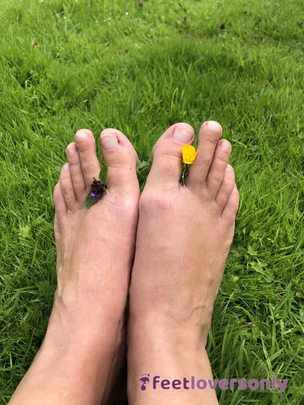 Eau Natural Eco Tickle Fetish With A Buttercup Flower In An English Green Grass Field
