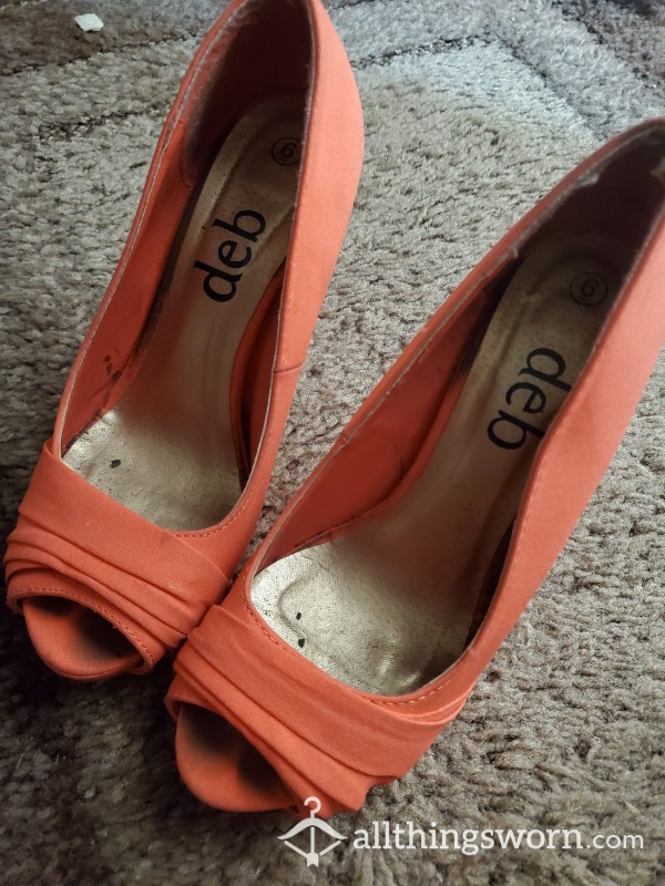 Extra Use Coral Heels