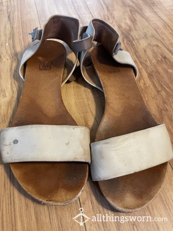 Extremely Worn Leather Sandals
