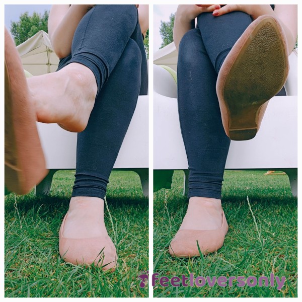 FEET IGNORE 👀 MY CUTE FEET IGNORE YOU IN DIRTY PINK FLATS 🔥 GIANTESS POV VIDEO - 7:33