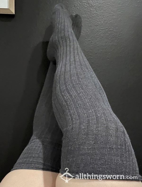 Feet Video! Thigh Highs Coming Off After A Long Day