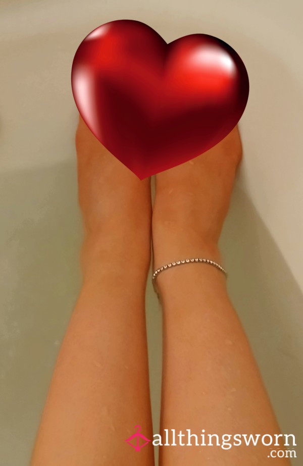 Feet With White Toes In Herbal Bath