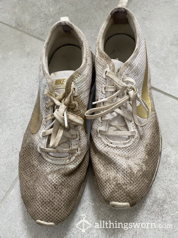 FILTHY Nike Trainers With Blister Stains
