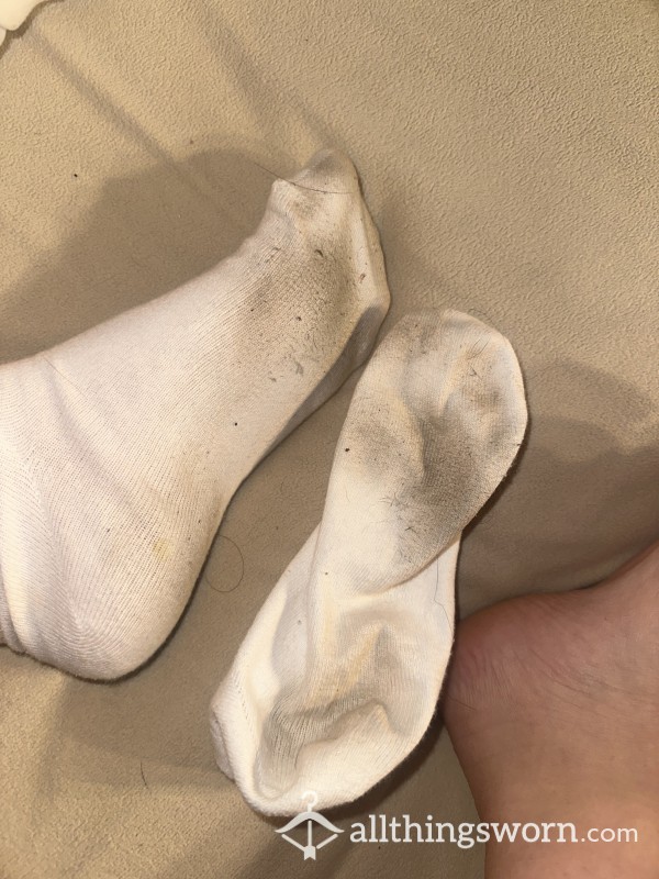 Filthy Stinking White Ankle Socks 3 Day Wear