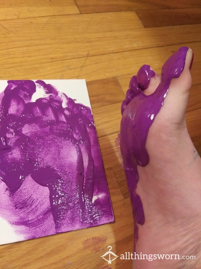 Finger Paint??? Psshh..Toe Painting IS IN. ? Canvas Painting, Photo Album & Sock Bundle
