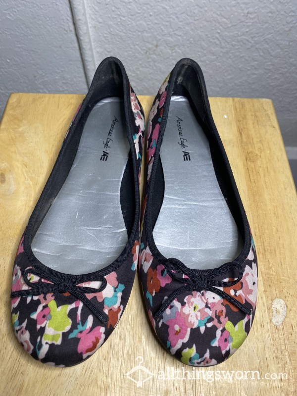 Floral Bow Tie Flats