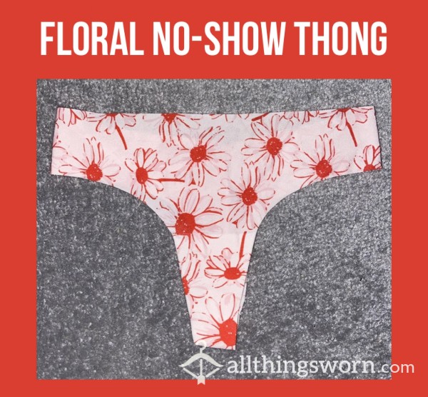 *reduced* Floral No-show Seamless Thong🌼