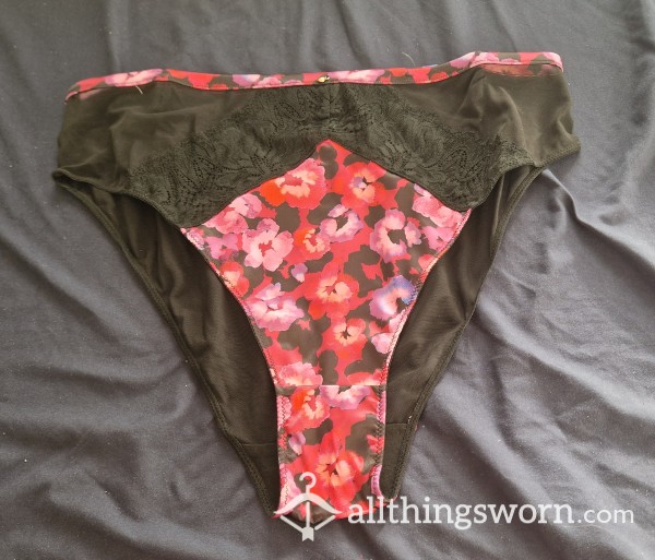 Floral Silk And Lace Panties