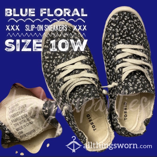 Floral Slip-On Sneakers - Never Worn W/Socks!