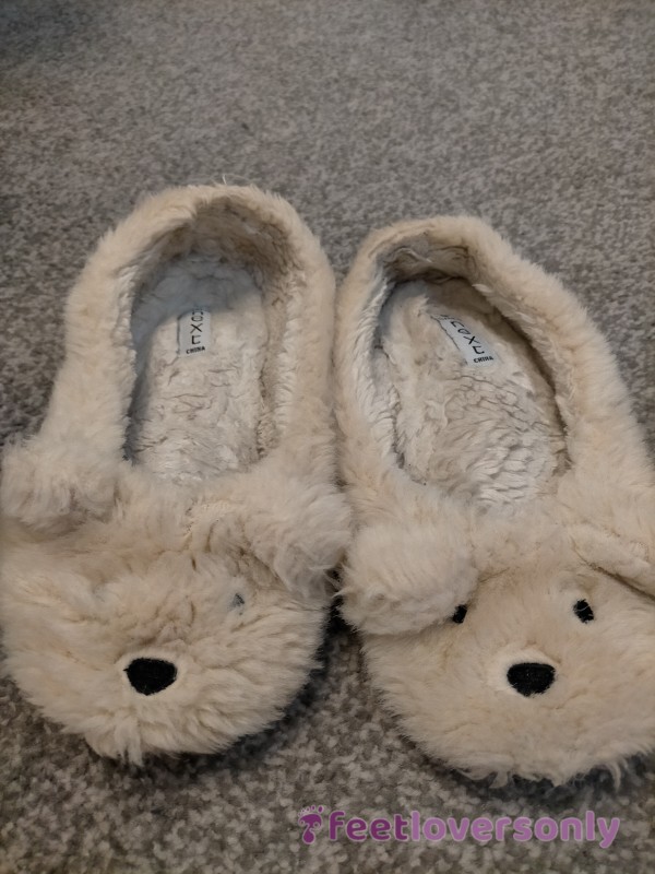 Fluffy Bear Slippers 🐻
