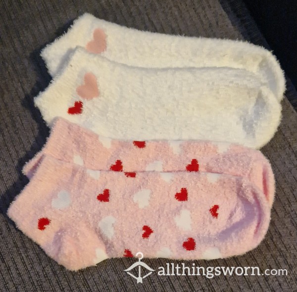 Fluffy Heart Socks ❤️