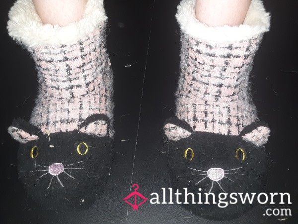 Fluffy Kitty Slippers
