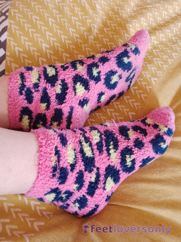 Fluffy Pink Patterned Socks